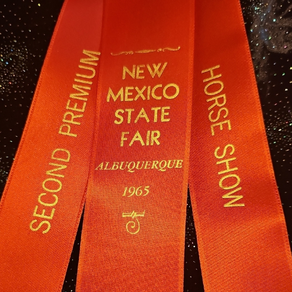 3 original from 1965 1967 NM Albuquerque State Fair Horse Show ribbons rosettes - Picture 5 of 13